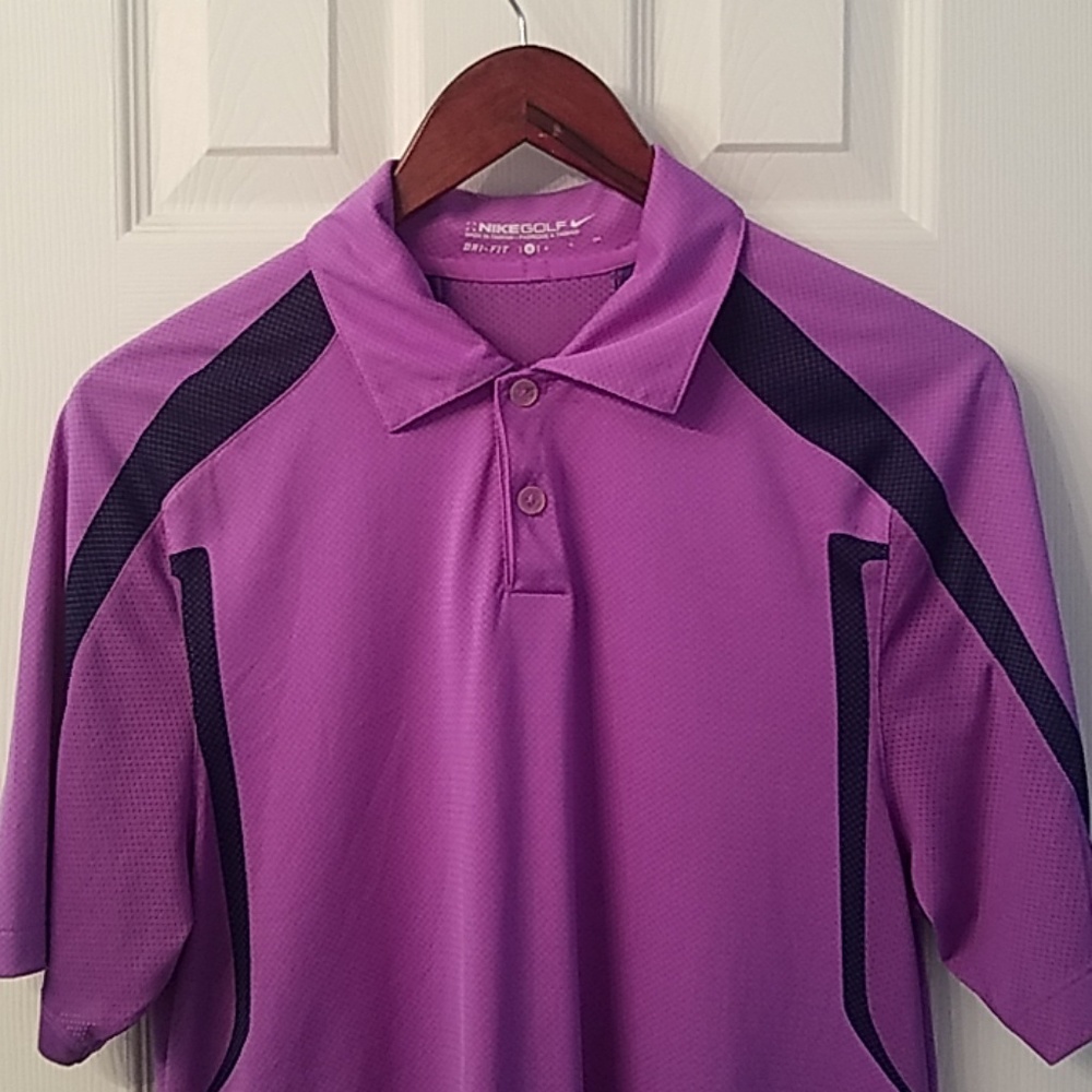 Mens S Nike Dri-Fit Golf Polo Shirt Purple